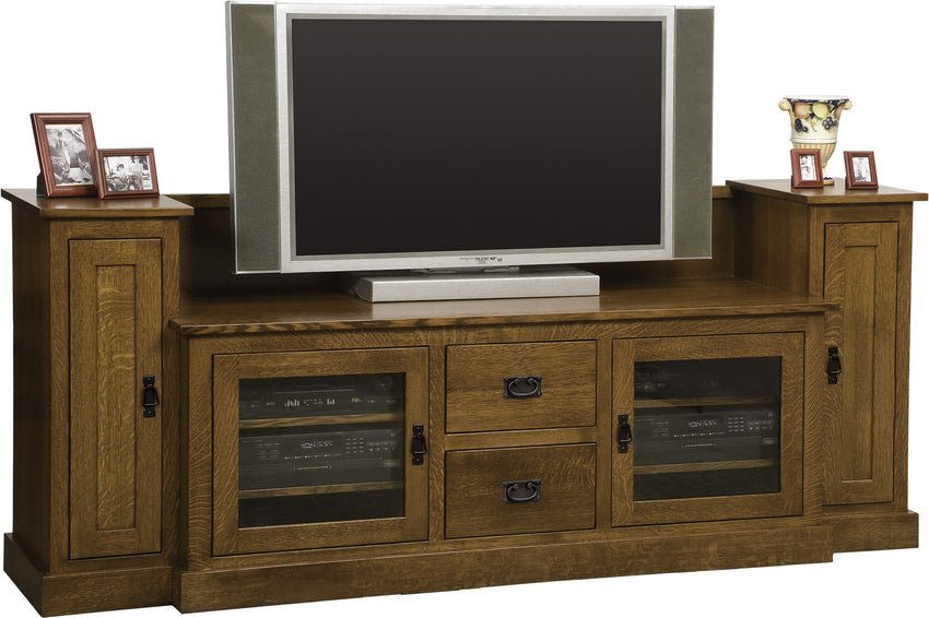 Mission TV Console with Towers