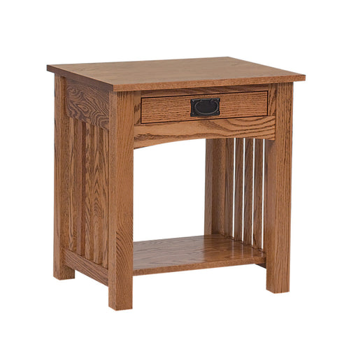 Schwartz Mission Nightstand, Open Slat, 1 Drawer